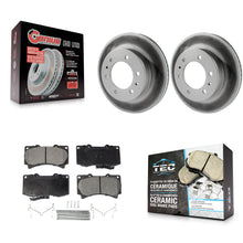 Charger l'image dans la galerie, Front Coated Disc Brake Rotors And Ceramic Pads Kit For Hummer H3 H3T