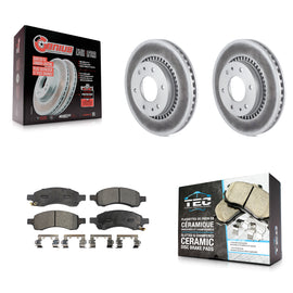 Front Coat Brake Rotor Ceramic Pad Kit For Chevrolet Trailblazer GMC Envoy Buick