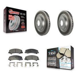 Front Coated Brake Rotors Ceramic Pad Kit For Chevrolet Buick Lucerne Impala DTS