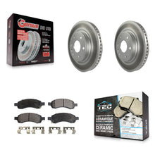 Charger l'image dans la galerie, Front Coated Brake Rotor Ceramic Pad Kit For Chevrolet Traverse GMC Acadia Buick