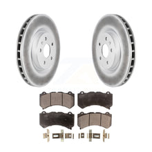 Charger l&#39;image dans la galerie, Front Coated Disc Brake Rotors And Ceramic Pad Kit For 2014 Chevrolet Camaro ZL1