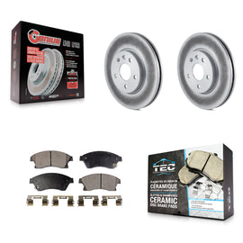 Front Coated Disc Brake Rotors Ceramic Pad Kit For Chevrolet Cruze Sonic Limited