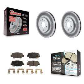 Front Coat Disc Brake Rotor Ceramic Pad Kit For Chevrolet Cruze Volt Bolt EV EUV