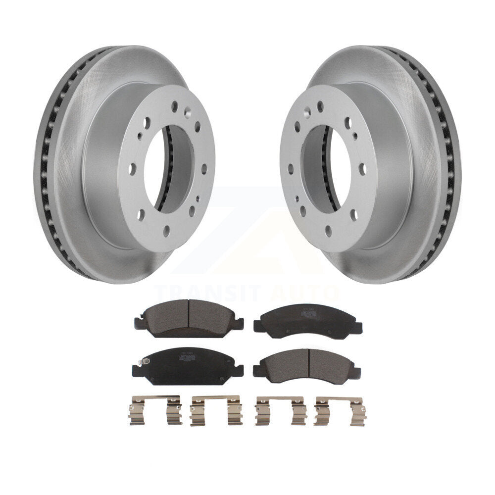 Front Coated Brake Rotor & Ceramic Pad Kit For Chevrolet Silverado 1500 Suburban