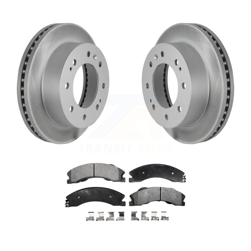 Front Coat Brake Rotors Ceramic Pad Kit For Chevrolet Silverado 2500 HD GMC 3500