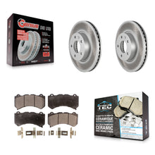 Charger l'image dans la galerie, [Front] 2017 Cadillac ATS V Premium Coated Rotors &amp; Ceramic Pads Brake Kit For Max Braking