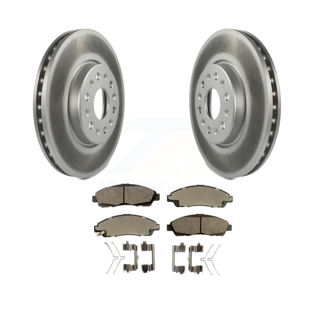 Front Coated Brake Rotor Ceramic Pad Kit For Chevrolet Traverse GMC Acadia Buick