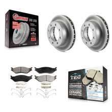 Charger l'image dans la galerie, Front Coated Disc Brake Rotors &amp; Ceramic Pad Kit For Ford F-550 Super Duty F-450