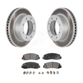 Front Coat Disc Brake Rotors Ceramic Pad Kit For Ford F-350 Super Duty F-250 4WD