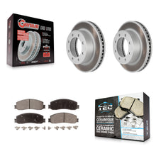 Charger l'image dans la galerie, Front Coat Disc Brake Rotors Ceramic Pad Kit For Ford F-250 Super Duty F-350 4WD