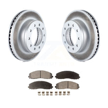 Charger l&#39;image dans la galerie, Front Coated Disc Brake Rotors &amp; Ceramic Pad Kit For Ford F-350 Super Duty F-250