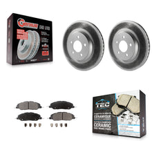 Load image into Gallery viewer, Front Coated Disc Brake Rotors And Ceramic Pads Kit For Ford Mustang