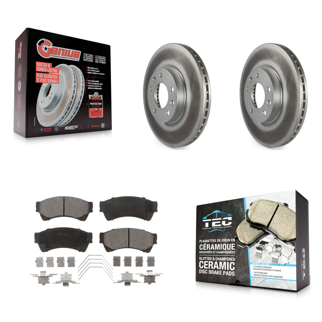 Front Coat Brake Rotor Ceramic Pad Kit For Ford Fusion Mazda 6 Lincoln MKZ Milan