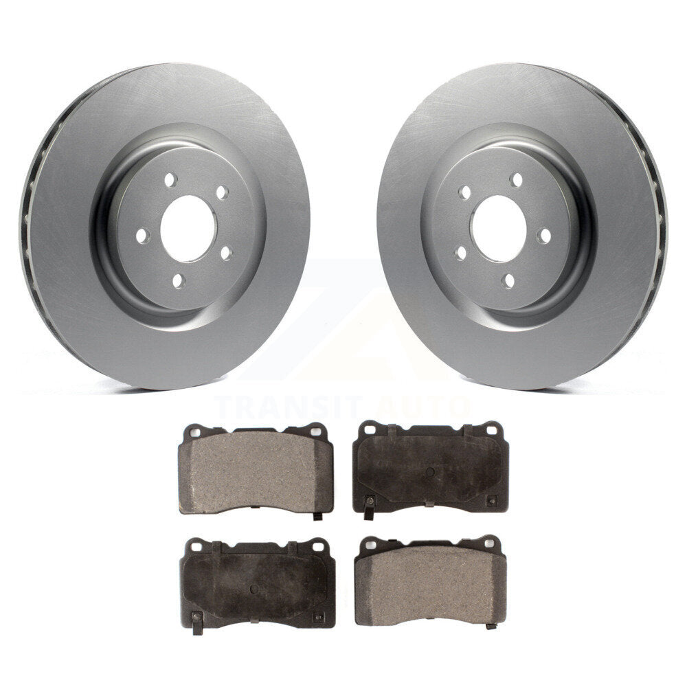 Front Coated Disc Brake Rotors And Ceramic Pads Kit For Ford Mustang