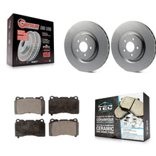 Charger l'image dans la galerie, Front Coated Disc Brake Rotors And Ceramic Pads Kit For Ford Mustang