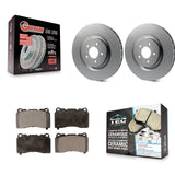 Front Coated Disc Brake Rotors And Ceramic Pads Kit For Ford Mustang