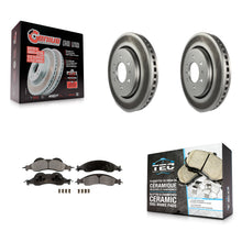 Charger l'image dans la galerie, Front Coated Brake Rotor &amp; Ceramic Pad Kit For Ford Expedition Lincoln Navigator
