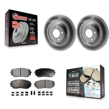 Charger l'image dans la galerie, Front Coated Disc Brake Rotors And Ceramic Pads Kit For Ford Edge Lincoln MKX
