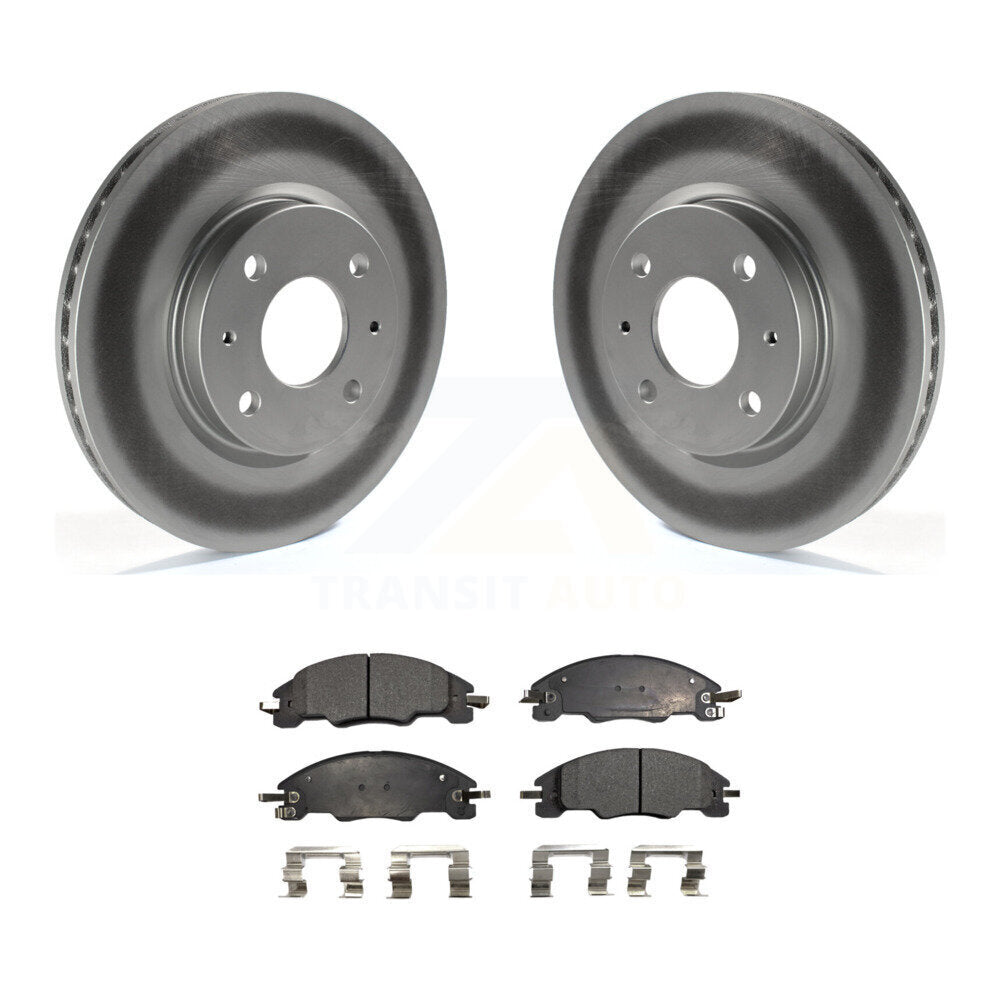 Front Coated Disc Brake Rotors And Ceramic Pads Kit For 2008-2011 Ford Focus