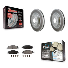 Charger l'image dans la galerie, Front Coated Disc Brake Rotors And Ceramic Pads Kit For Ford Mustang