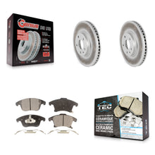 Charger l'image dans la galerie, Front Coated Disc Brake Rotors And Ceramic Pads Kit For Ford Fusion Lincoln MKZ