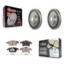 Charger l'image dans la galerie, Front Coated Disc Brake Rotors And Ceramic Pads Kit For Ford Fusion Lincoln MKZ