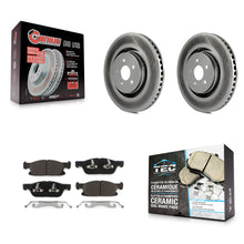 Load image into Gallery viewer, Front Coated Disc Brake Rotor Ceramic Pad Kit For Ford Edge Lincoln MKX Nautilus