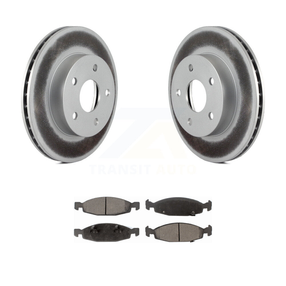 Front Coated Disc Brake Rotors And Ceramic Pads Kit For Jeep Grand Cherokee