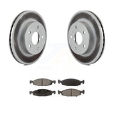 Front Coated Disc Brake Rotors And Ceramic Pads Kit For Jeep Grand Cherokee
