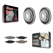 Charger l'image dans la galerie, Front Coated Disc Brake Rotors And Ceramic Pads Kit For Jeep Grand Cherokee