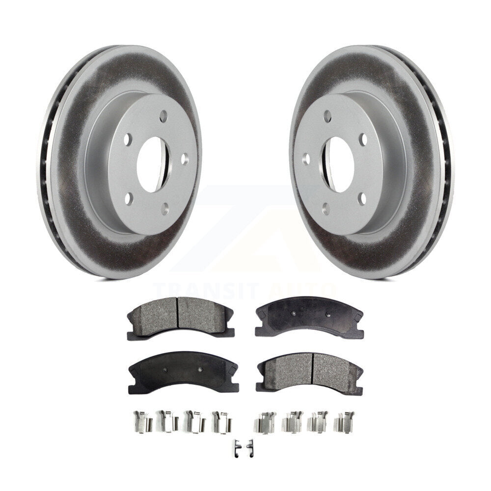 Front Coated Disc Brake Rotors And Ceramic Pads Kit For Jeep Grand Cherokee