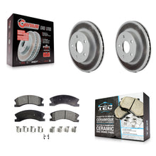 Charger l'image dans la galerie, Front Coated Disc Brake Rotors And Ceramic Pads Kit For Jeep Grand Cherokee