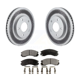 [Front] 2000 Mitsubishi Eclipse 3.0L Premium Coated Rotors & Ceramic Pads Brake Kit For Max Braking
