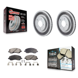 Front Coated Brake Rotors Ceramic Pad Kit For Mitsubishi Galant Chrysler Sebring