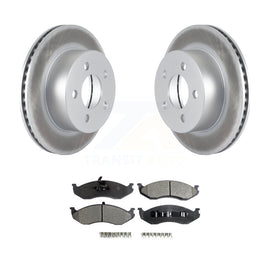 Front Coat Brake Rotor Ceramic Pad Kit For Jeep Wrangler Cherokee Grand Wagoneer