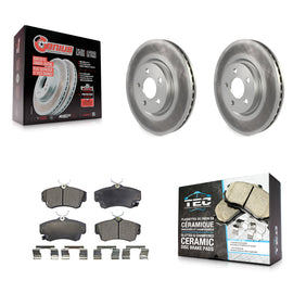 Front Coated Disc Brake Rotors And Ceramic Pads Kit For Chrysler PT Cruiser