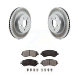 [Front] 2002-2007 Jeep Liberty Premium Coated Rotors & Ceramic Pads Brake Kit For Max Braking