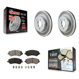 [Front] 2002-2007 Jeep Liberty Premium Coated Rotors & Ceramic Pads Brake Kit For Max Braking