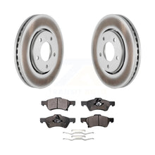 Charger l&#39;image dans la galerie, Front Coated Disc Brake Rotor Ceramic Pad Kit For Dodge Caravan Chrysler Voyager