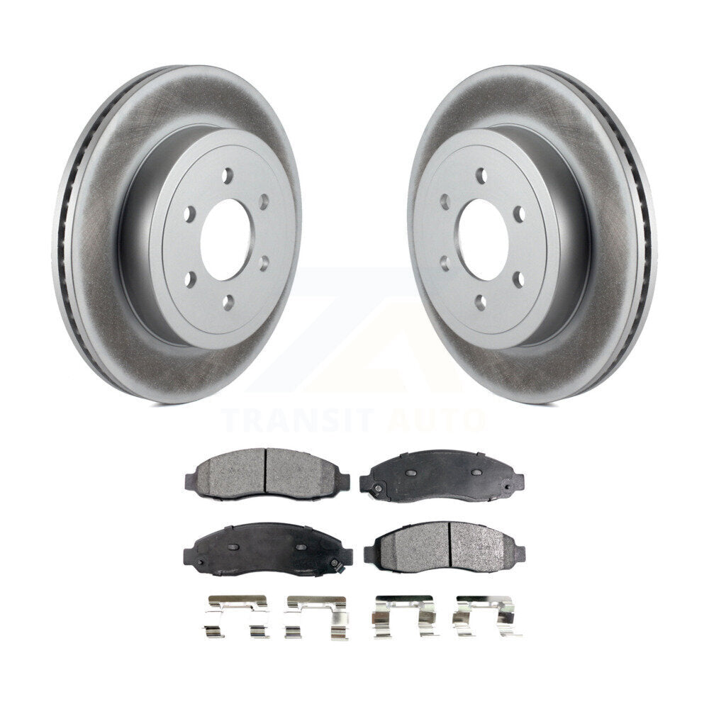 Front Coated Disc Brake Rotors And Ceramic Pads Kit For 2003-2004 Dodge Dakota