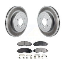 Charger l&#39;image dans la galerie, Front Coated Disc Brake Rotors And Ceramic Pads Kit For 2003-2004 Dodge Dakota