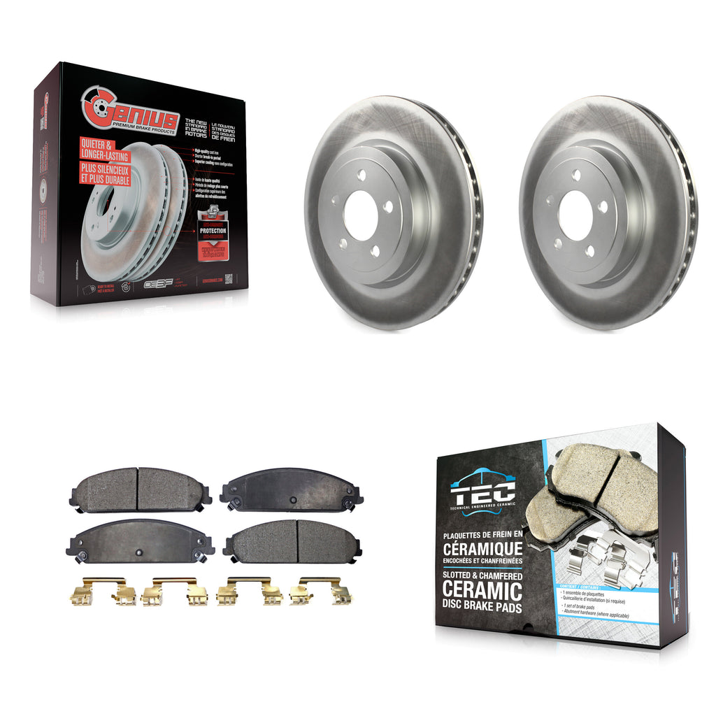 Front Coat Brake Rotor Ceramic Pad Kit For Dodge Charger Chrysler 300 Challenger