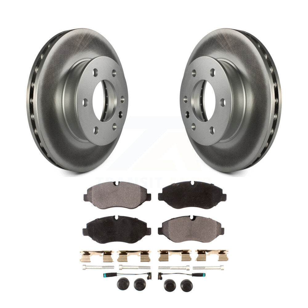 Front Coated Brake Rotor & Ceramic Pad Kit For Sprinter 2500 Mercedes-Benz Dodge