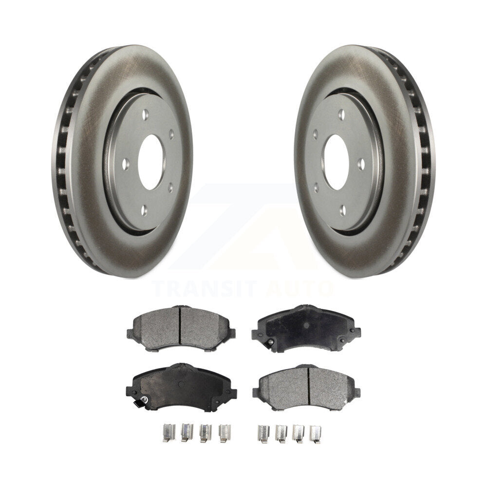 Front Coated Brake Rotor Ceramic Pad Kit For Dodge Grand Caravan Chrysler Town &