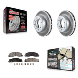 Front Coated Disc Brake Rotors And Ceramic Pads Kit For Ram 2500 3500 1500 Dodge