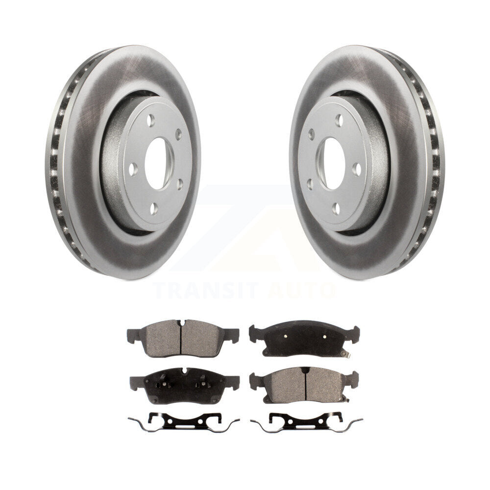 Front Coated Brake Rotor & Ceramic Pad Kit For Jeep Grand Cherokee Dodge Durango