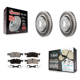 Front Coated Brake Rotor & Ceramic Pad Kit For Jeep Grand Cherokee Dodge Durango