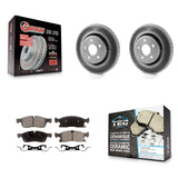 Front Coat Brake Rotors Ceramic Pad Kit For Jeep Grand Cherokee Dodge Durango WK