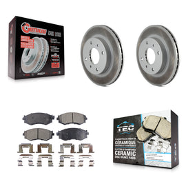 Front Coated Brake Rotor Ceramic Pad Kit For Nissan Sentra 240SX Stanza Infiniti