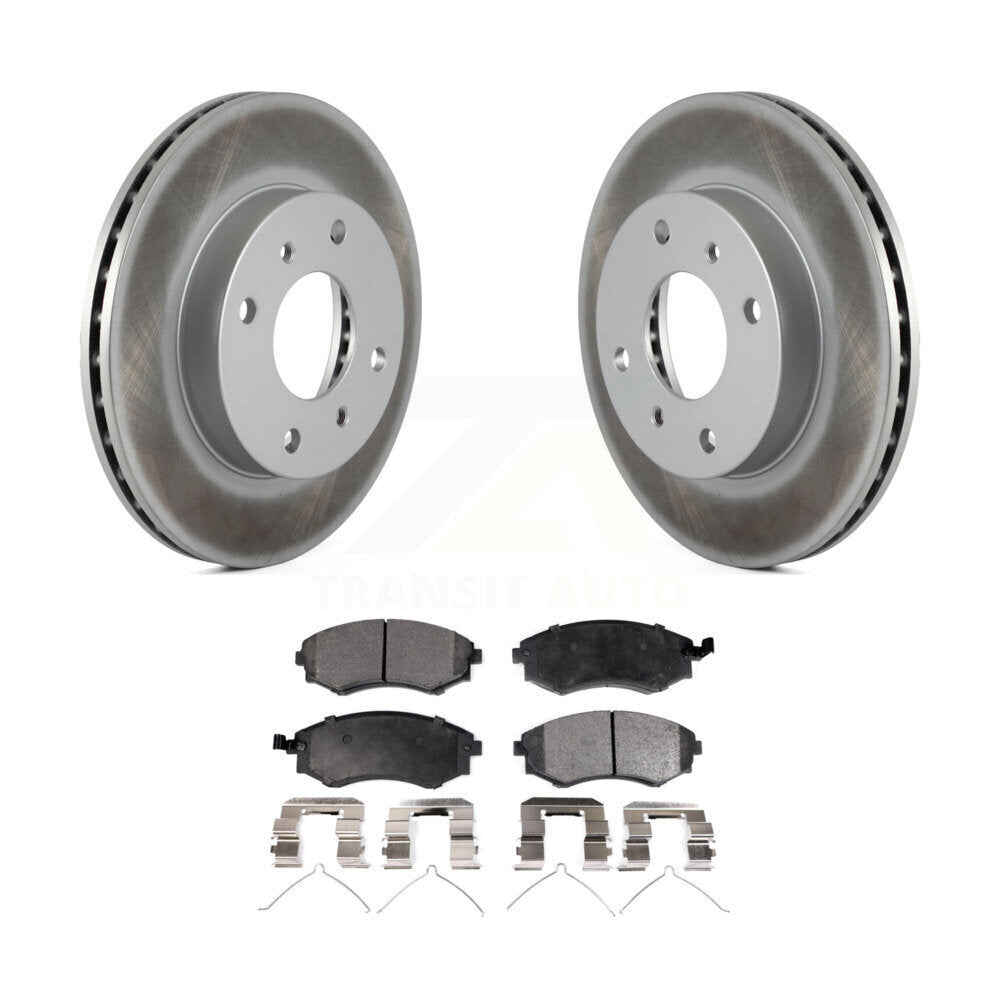 Front Coated Disc Brake Rotors And Ceramic Pads Kit For INFINITI G20